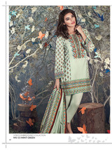 AlKaram Mid Summer Printed 3 Piece Embroidered MS-13-MintGreen