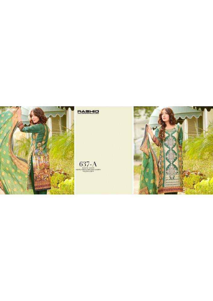 Irma Digital Embroidered Khaddar Vol 1 - 637-A
