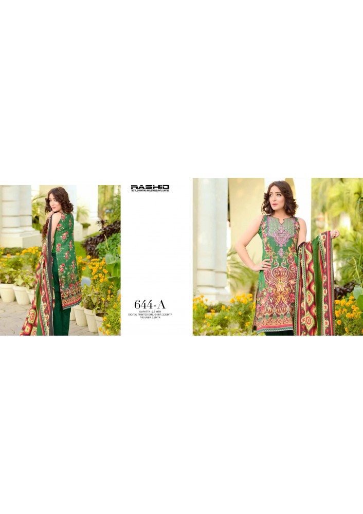 Irma Digital Embroidered Khaddar Vol 1 - 644-A