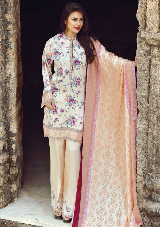 Alkaram Lingering Allure 3 Piece Cottel Linen Collection - 23-PEACH