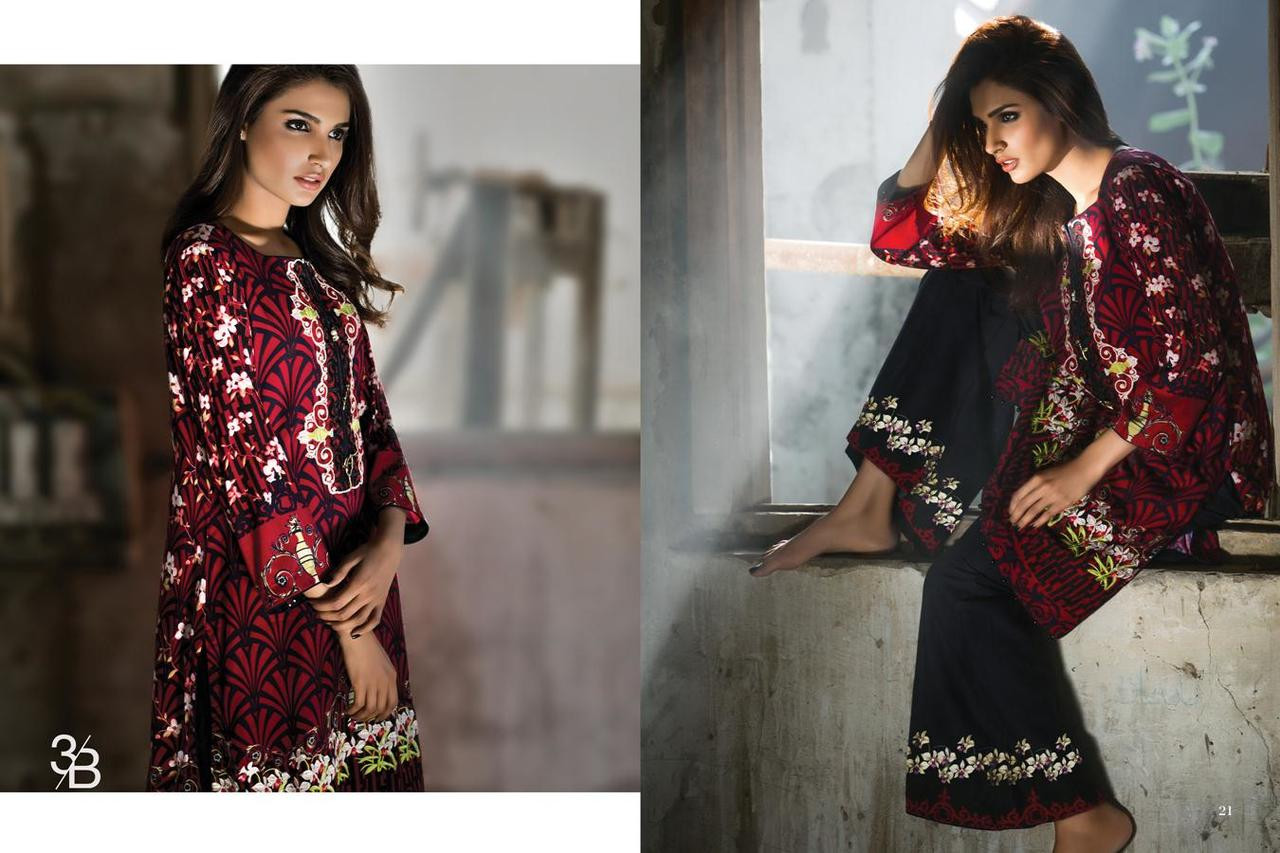 Al Zohaib Winter Embroidered 2 Piece Collection - 3B