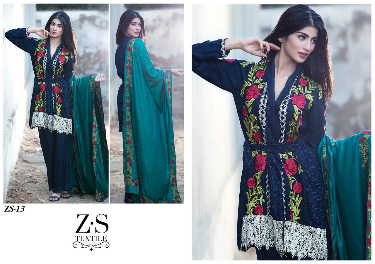 Areeba Saleem Embroidered Peach Leather - AS13