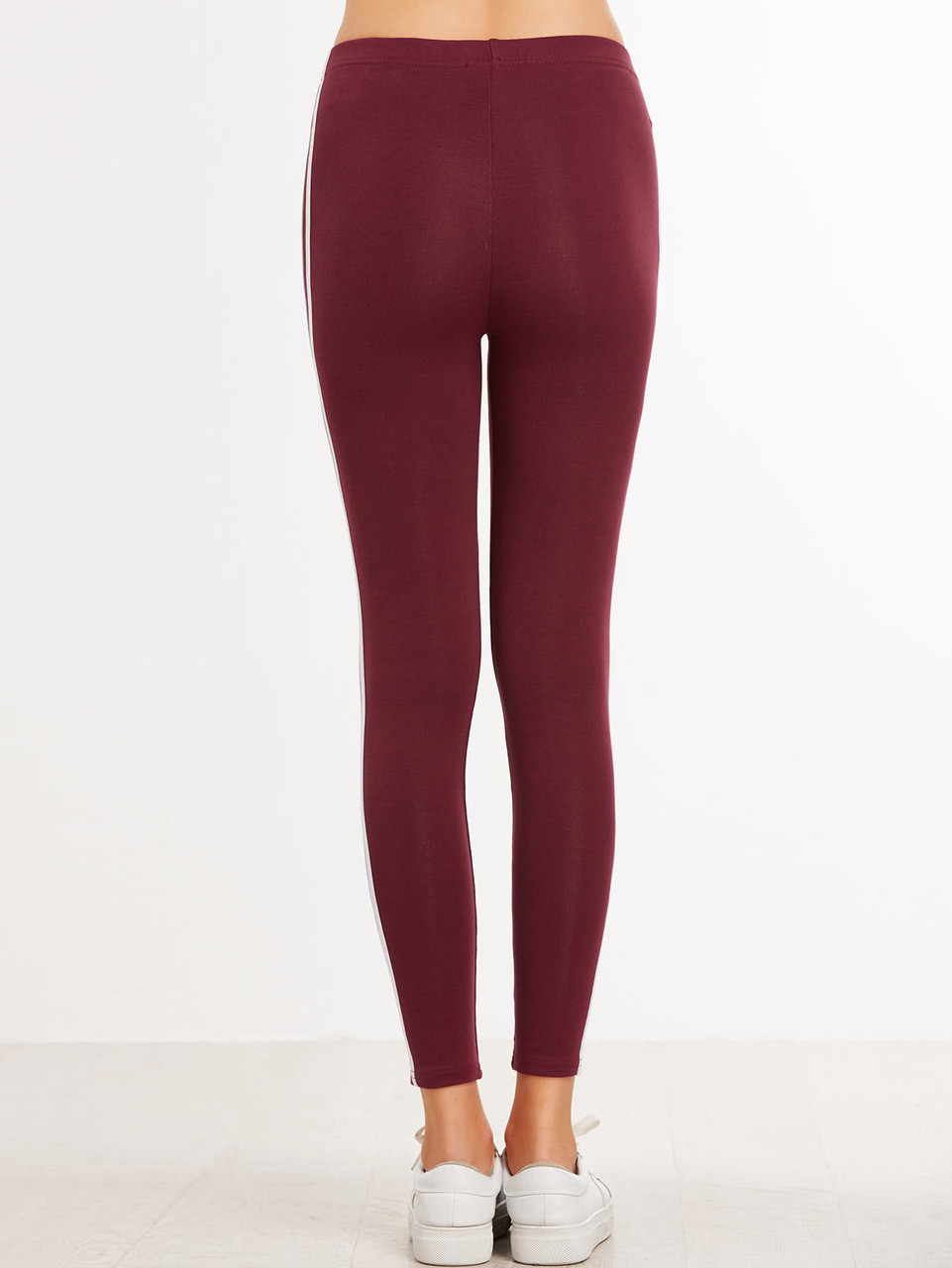 Fifth Avenue MZ Maroon Dual Striped Leggings