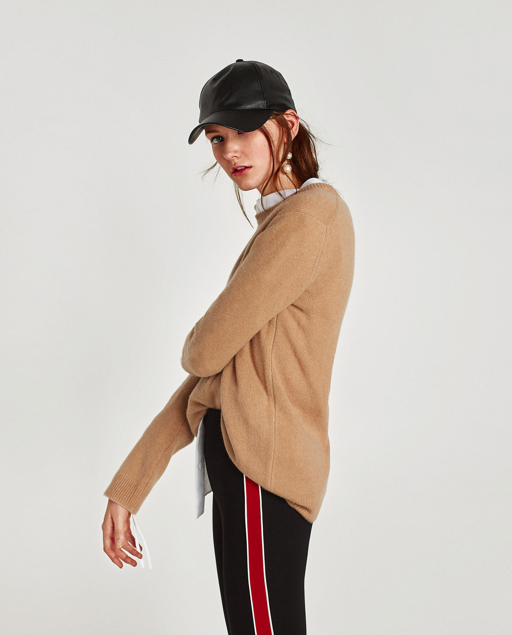 Fifth Avenue MZ Contrast Panel and Seam Leggings - Black and Red