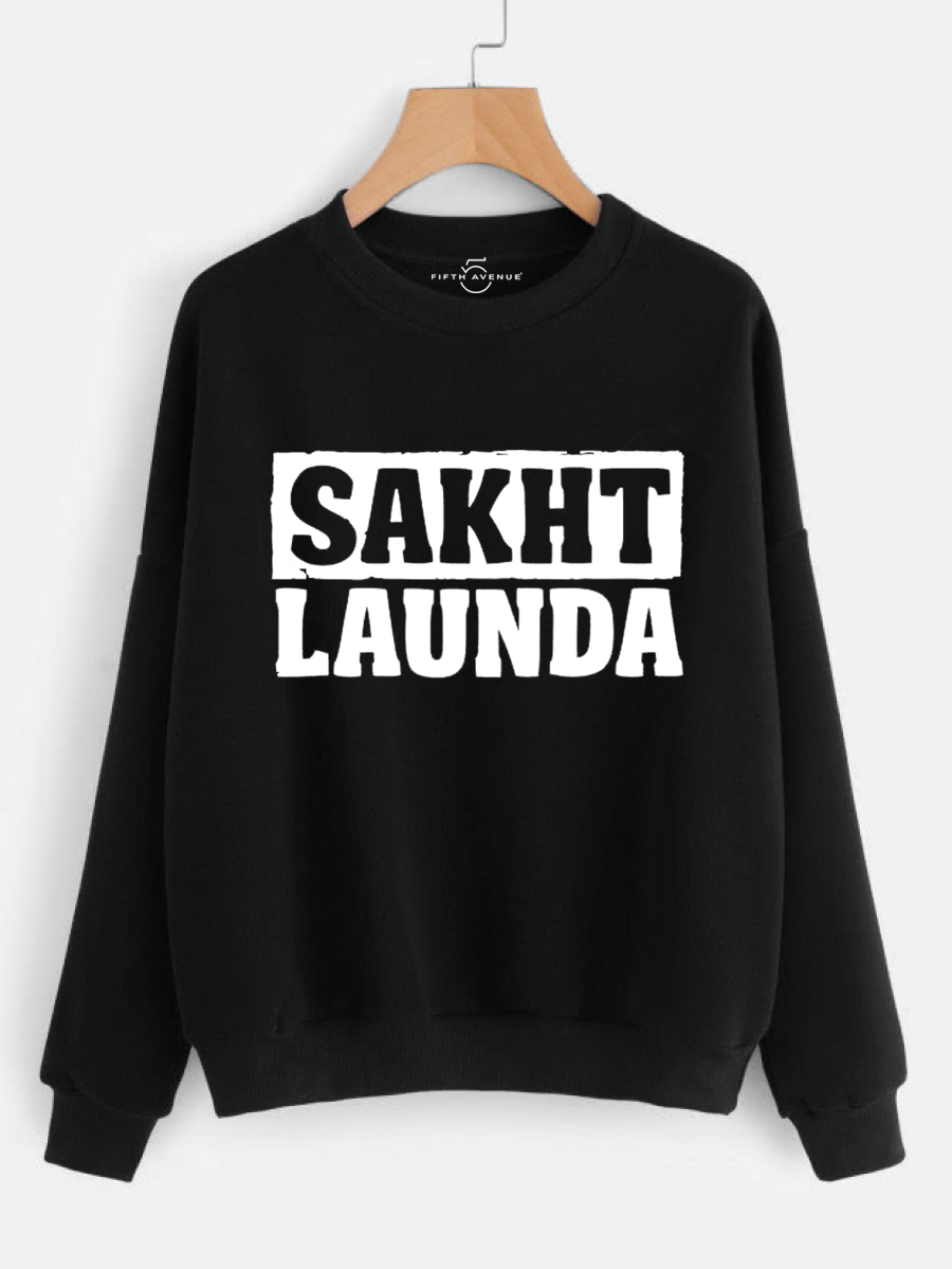 Fifth Avenue Sakht Launda Printed Sweatshirt - Black