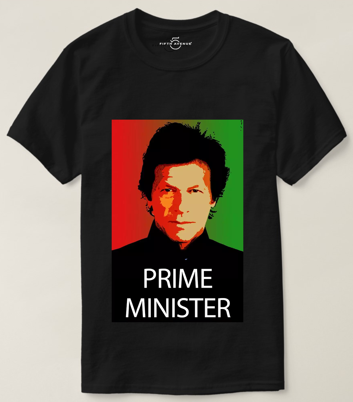 Fifth Avenue My Prime Minister Khan Vector 3 Print T-Shirt - Black