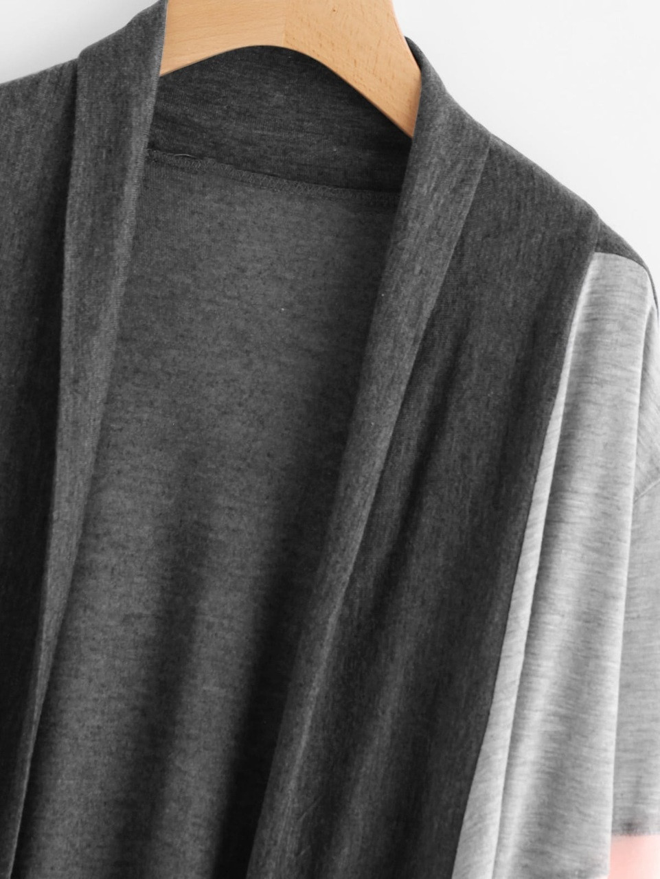 Fifth Avenue Women's RAPT11 Drape Front Coat - Pink and Grey