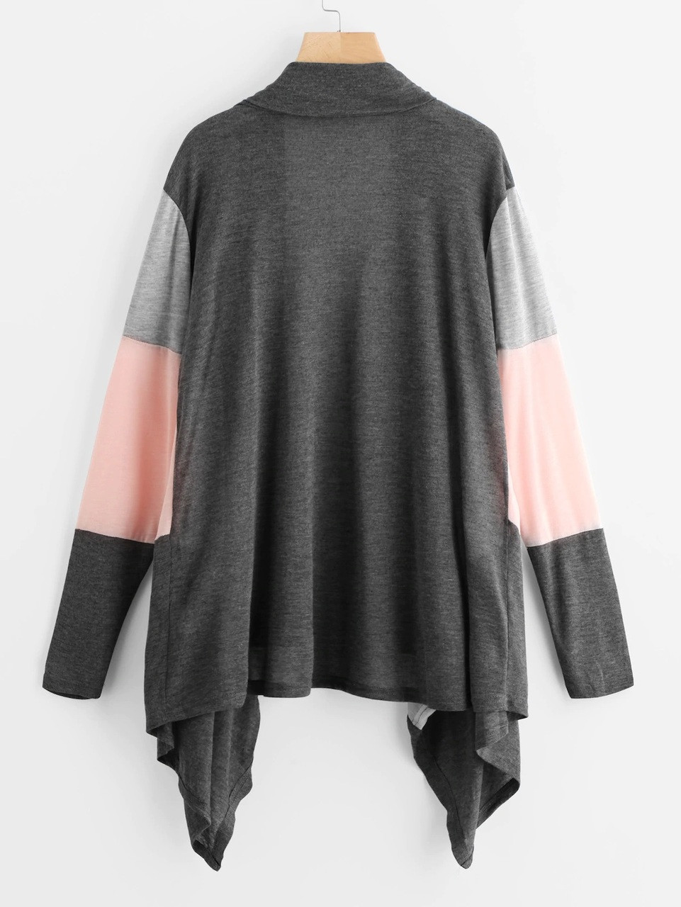 Fifth Avenue Women's RAPT11 Drape Front Coat - Pink and Grey