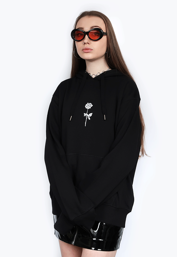 Fifth Avenue DIFT96 No More Fake Friends Print Hoodie - Black