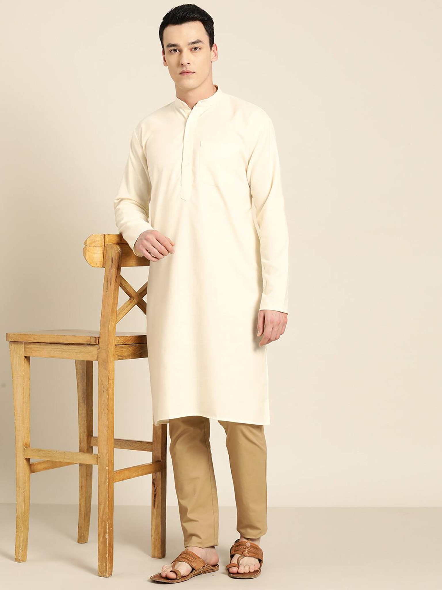 Fifth Avenue Men's Stitched Button Kurta FAMSBK4