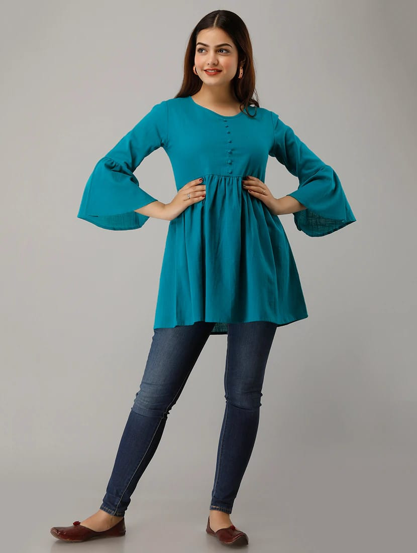 Women's Frill Sleeve Top by Groove - GRWTP16