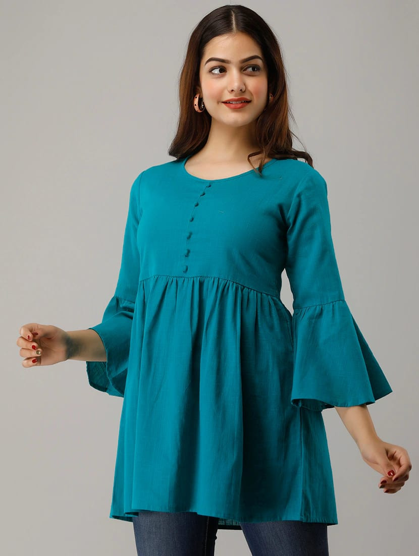 Women's Frill Sleeve Top by Groove - GRWTP16