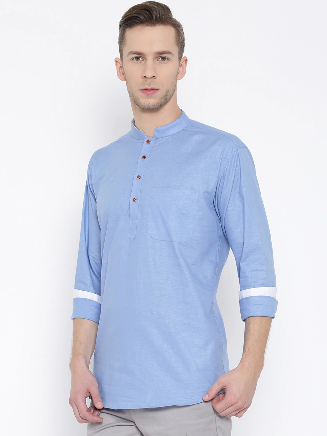 Fifth Avenue Men's Stitched Button Kurta FAMSBK8
