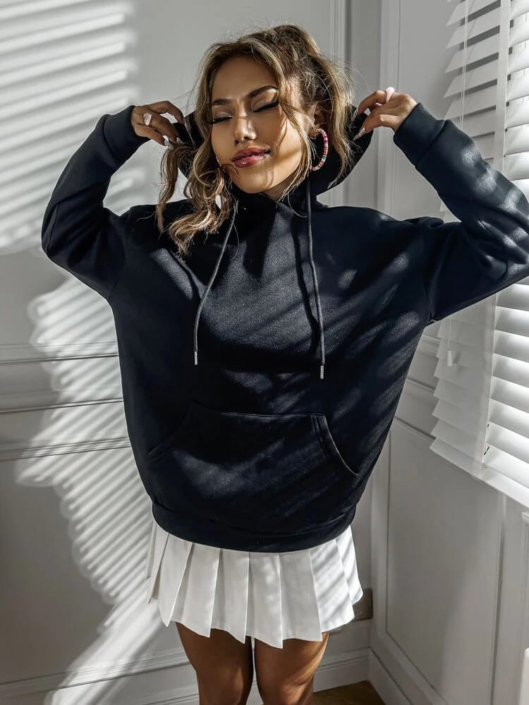 Fifth Avenue DIFT213 Butterfly Print Hoodie - Black