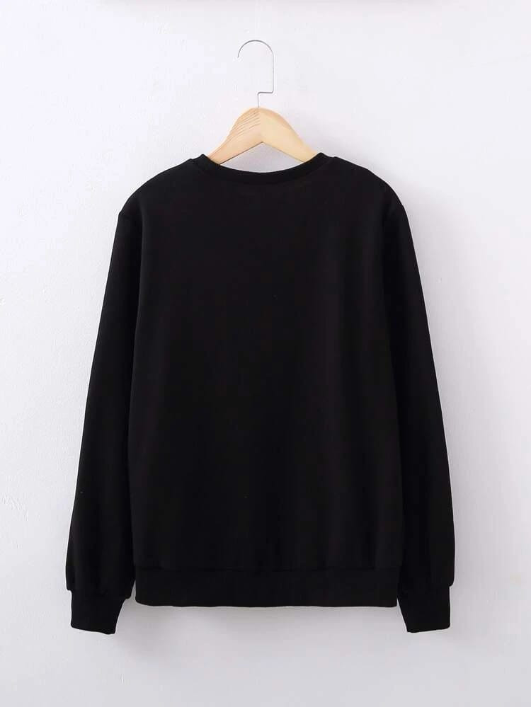 Fifth Avenue DIFT253 Mama Bear Printed Sweatshirt - Black