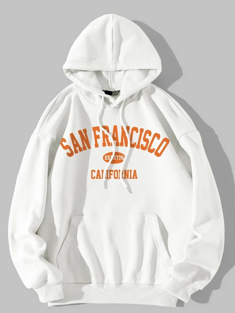 Fifth Avenue DIFT255 San Francisco Print Hoodie - White