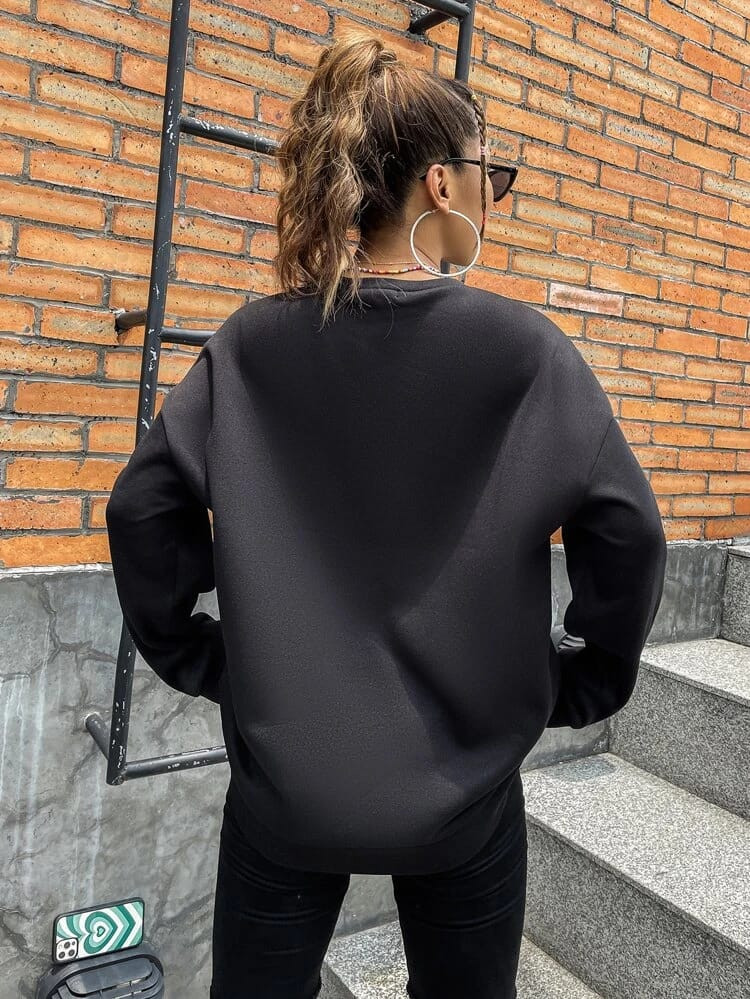 Fifth Avenue DIFT279 Dragon Printed Sweatshirt - Black