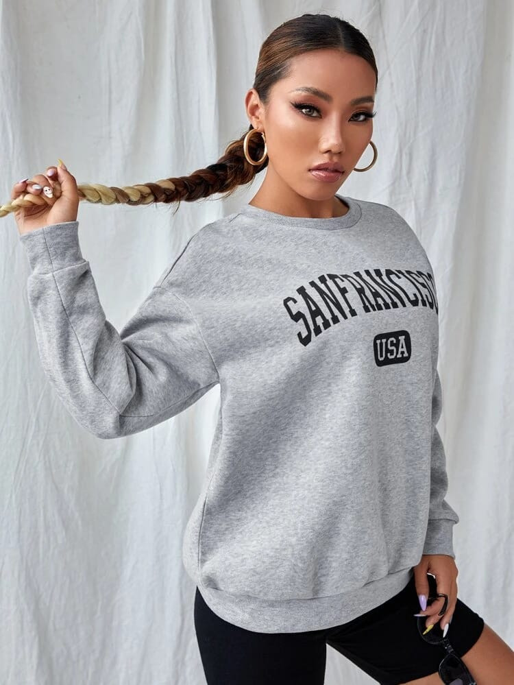 Fifth Avenue DIFT288 San Francisco Printed Sweatshirt - Grey