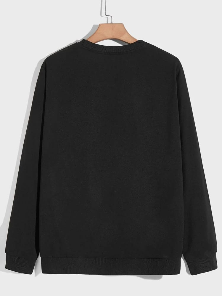 Fifth Avenue DIFT315 Love Bear Printed Sweatshirt - Black