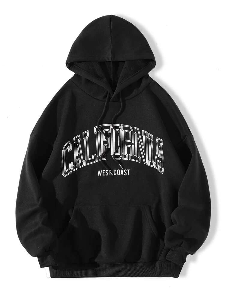 Fifth Avenue DIFT316 California Print Hoodie - Black