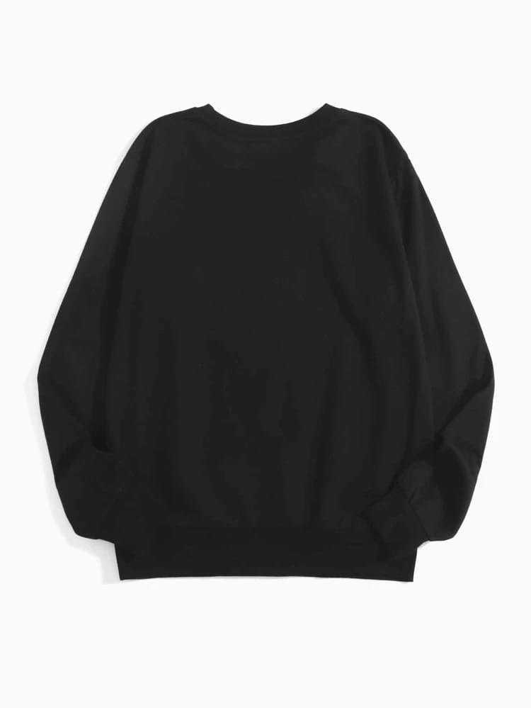 Fifth Avenue DIFT340 Peace Love Coffee Printed Sweatshirt - Black