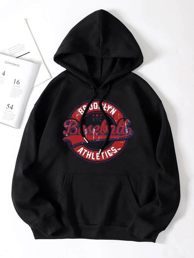 Fifth Avenue DIFT362 Brooklyn Print Hoodie - Black