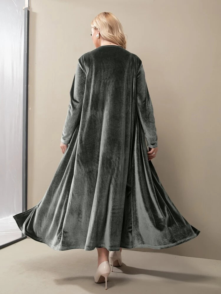 Fifth Avenue Women's Velvet Coat and Pants Co-Ord Set FAVELC24 - AG