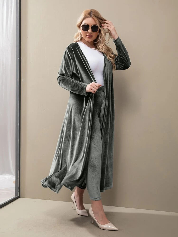 Fifth Avenue Women's Velvet Coat and Pants Co-Ord Set FAVELC24 - AG