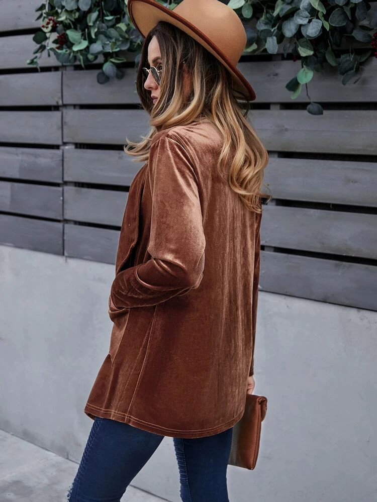 Fifth Avenue Velvet Waterfall Velvet Coat FAVELJAC6