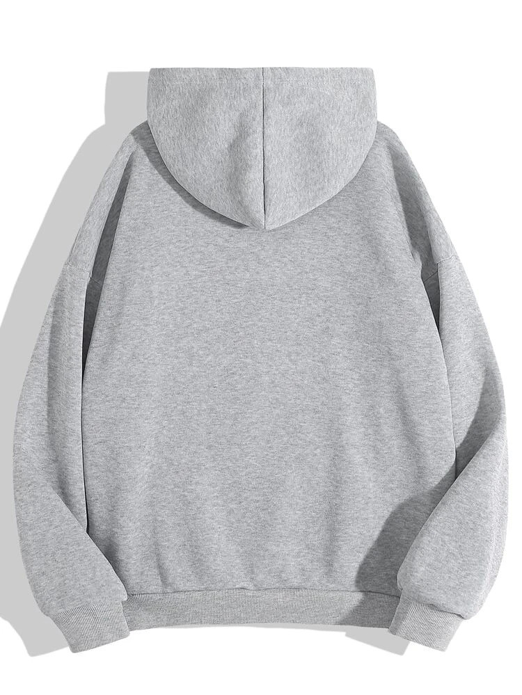 Fifth Avenue DIFT405 Flower Print Hoodie - Grey