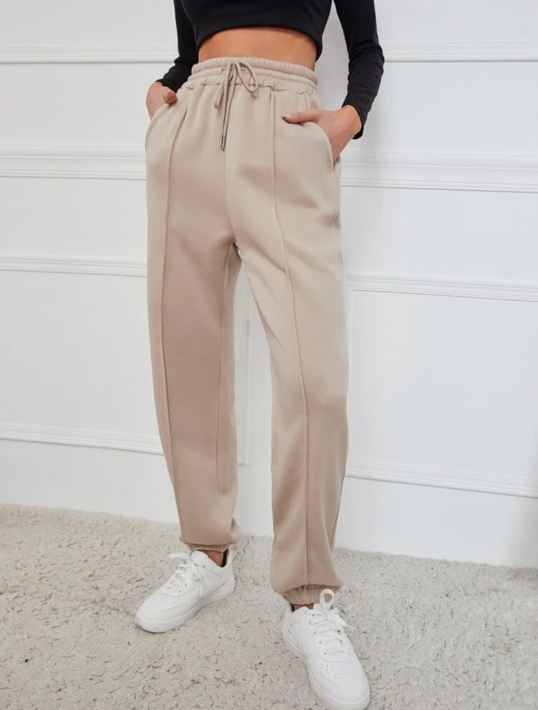 Fifth Avenue Women's Front Stitch Detail Jogger Pants FAWFJP3