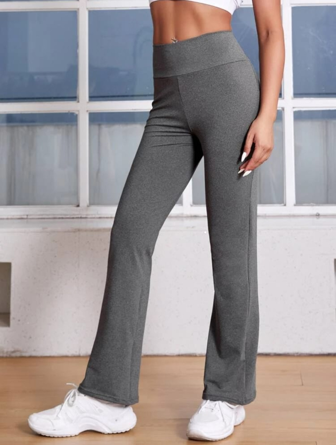 Fifth Avenue Women's Flared Detail Wide Leg Jogger Pants FAWFJP9