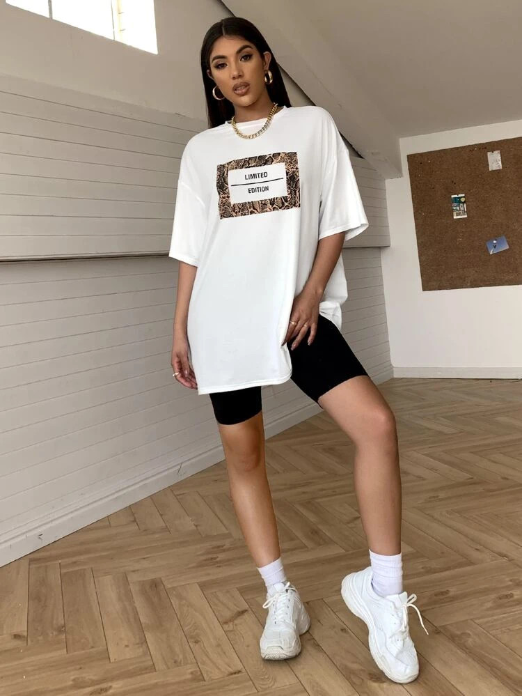 Fifth Avenue DIFT491 Oversized Limited Edition Printed T-Shirt - White