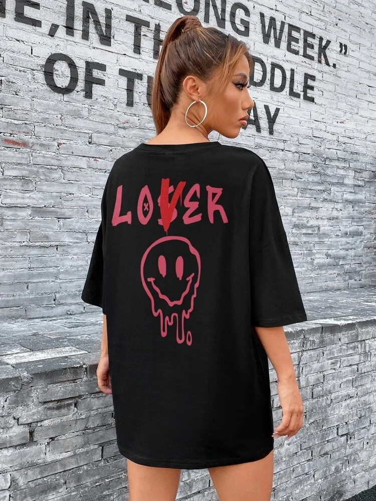 Fifth Avenue DIFT539 Loser Printed T-Shirt - Black