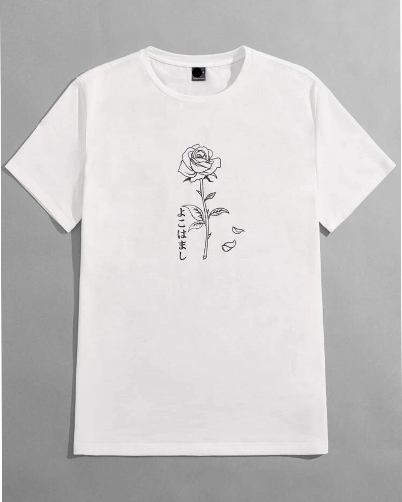 Fifth Avenue Text Floral Printed MIFT38 T-Shirt - White