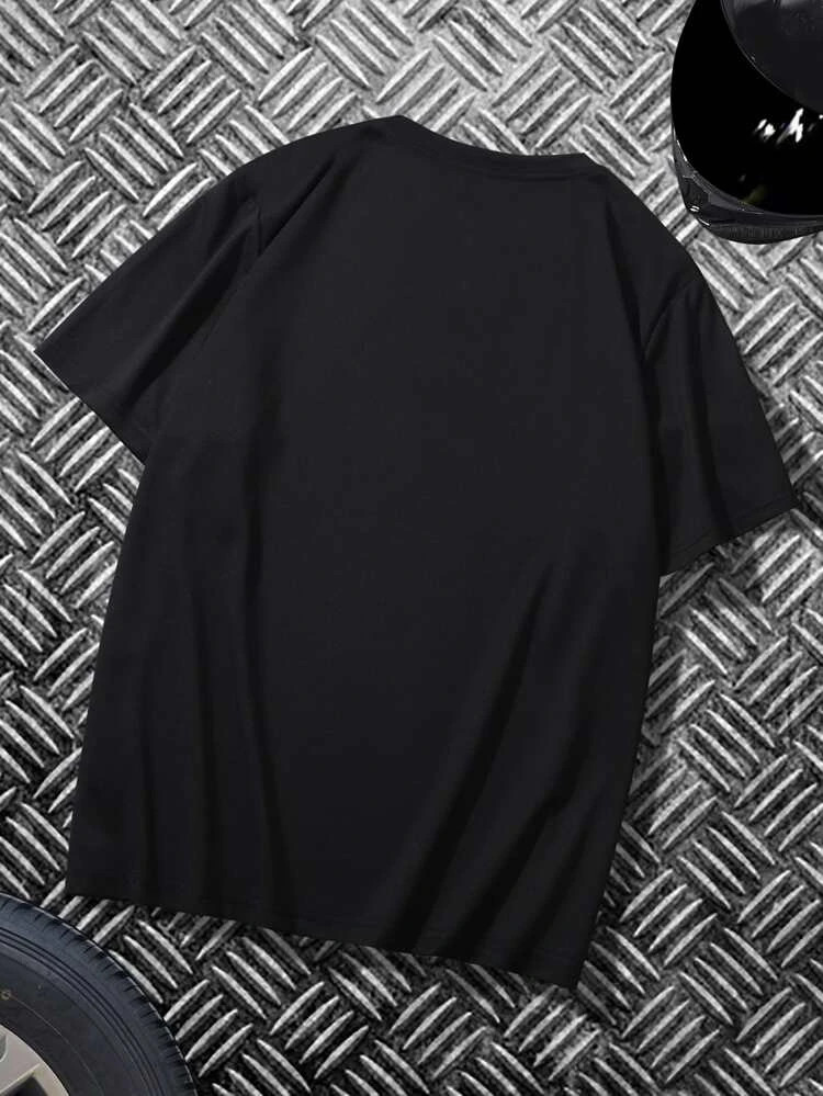 Fifth Avenue Stars Text Printed MIFT43 T-Shirt - Black