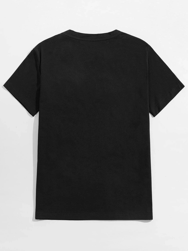 Fifth Avenue Smile Printed MIFT133 T-Shirt - Black