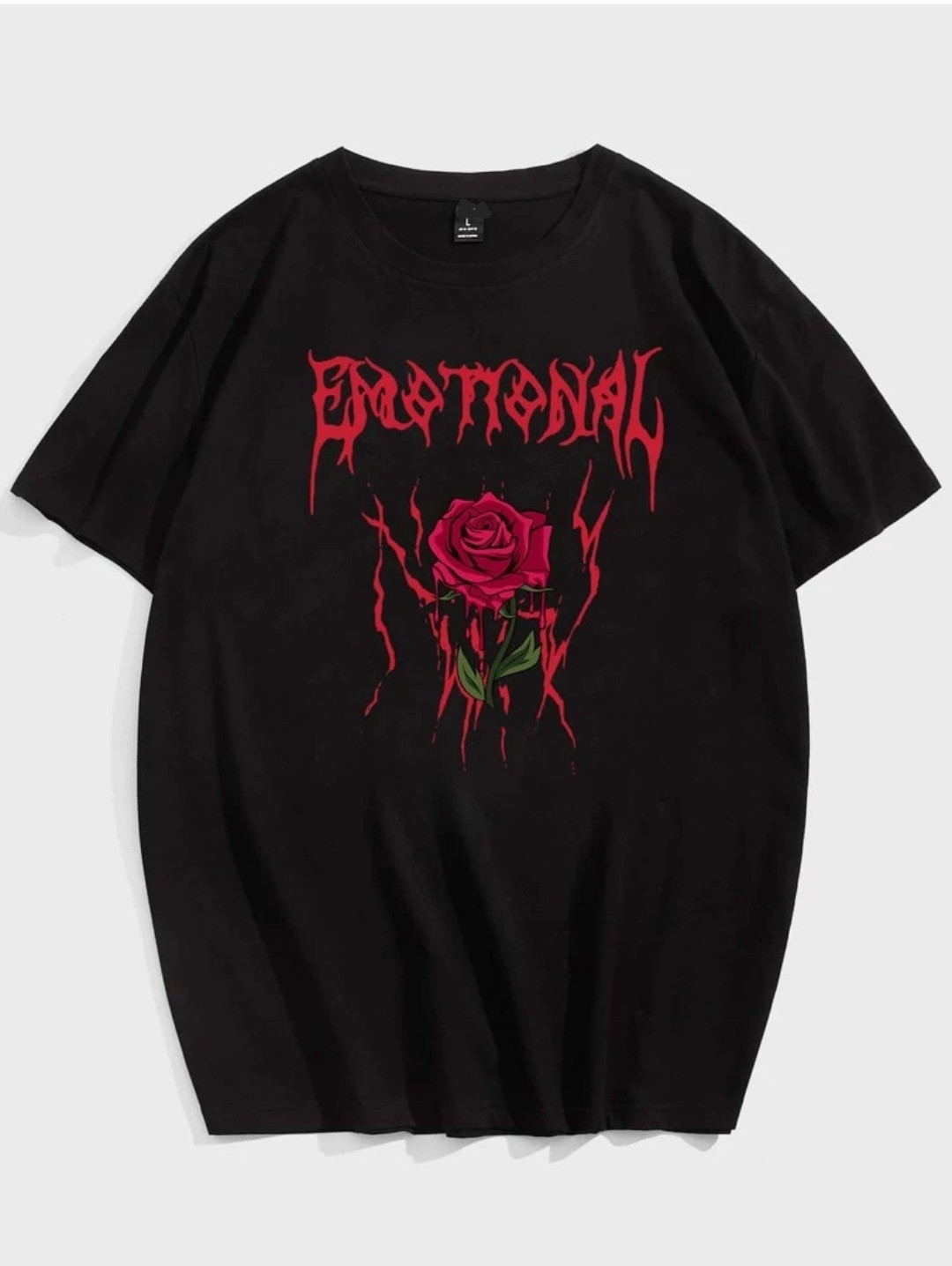 Fifth Avenue Floral Printed MIFT135 T-Shirt - Black