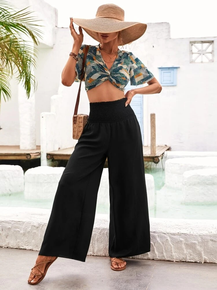 Fifth Avenue Women's Shirred Waist Detail Pants FAWLP45