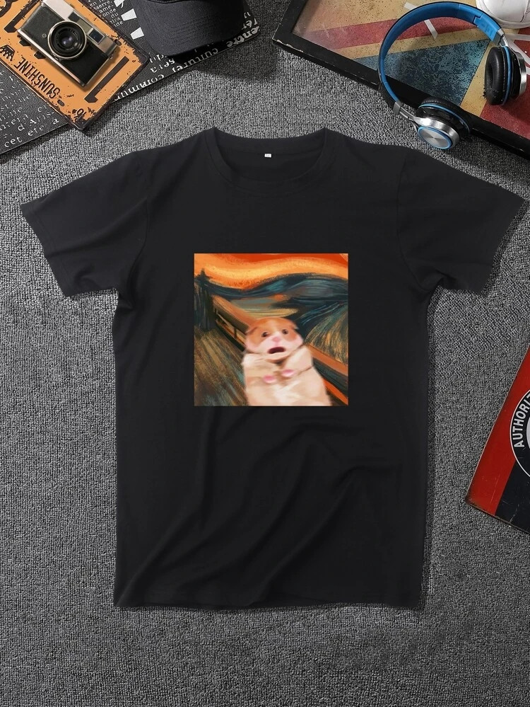 Fifth Avenue Graffiti Printed MIFT195 T-Shirt - Black