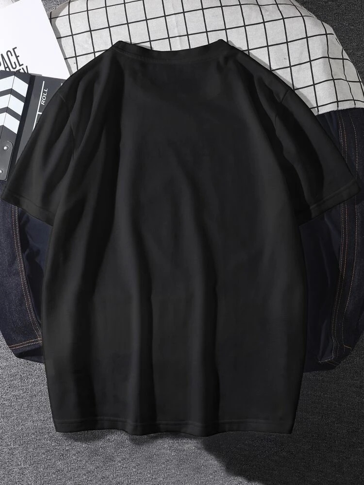 Fifth Avenue Cat Printed MIFT197 T-Shirt - Black