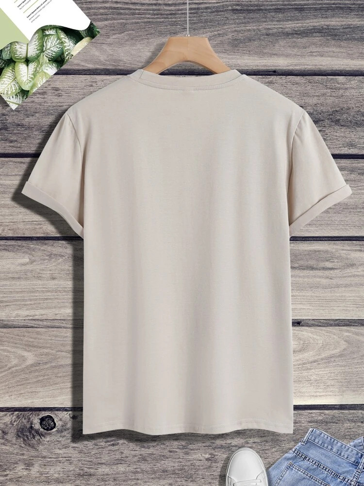 Fifth Avenue Peace Printed MIFT204 T-Shirt - Cream