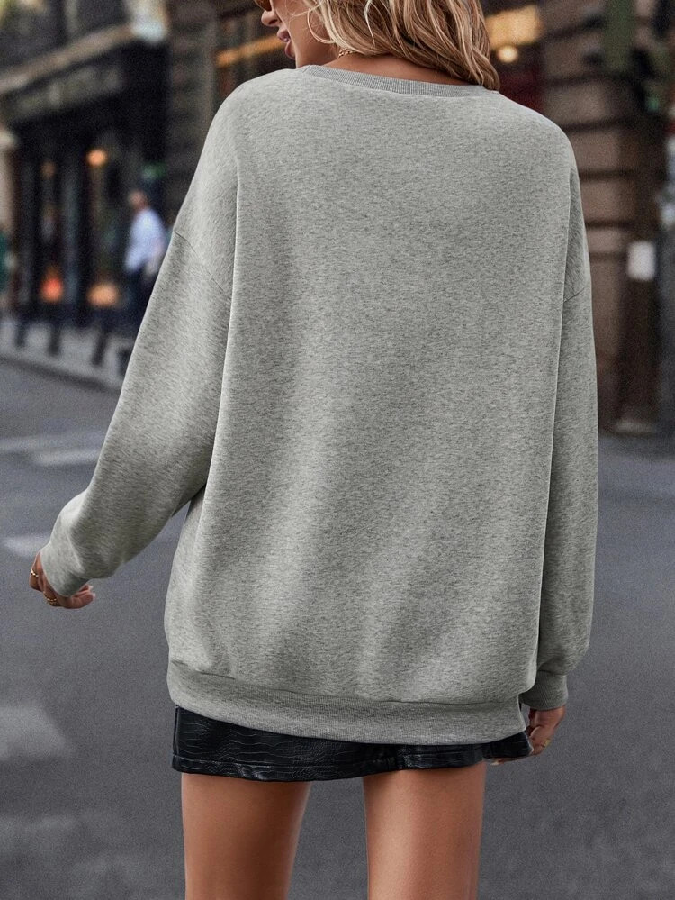 Fifth Avenue DIFT701 Texas Printed Sweatshirt - Grey