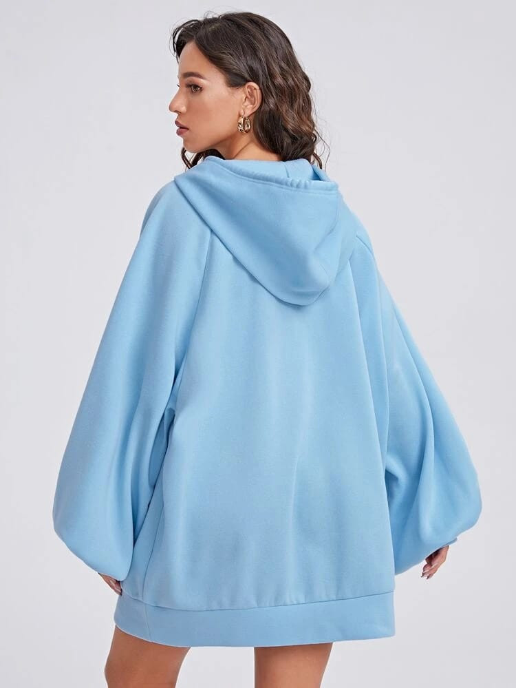 Fifth Avenue Oversized Detail Long Hoodie FA22W1