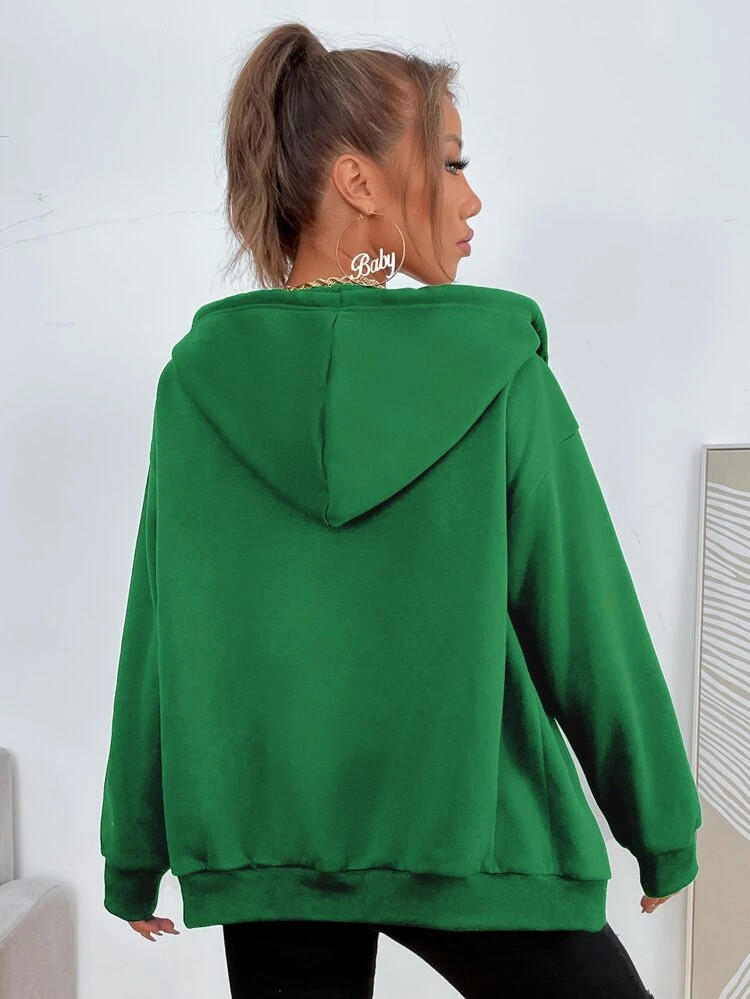 Fifth Avenue DIFT601 Oakland Print Zip Hoodie - Green