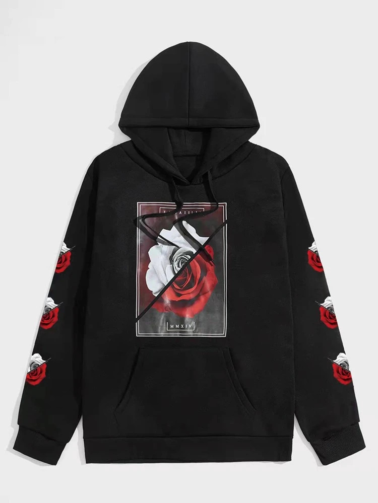 Fifth Avenue Printed Hoodie MIFT277 - Black