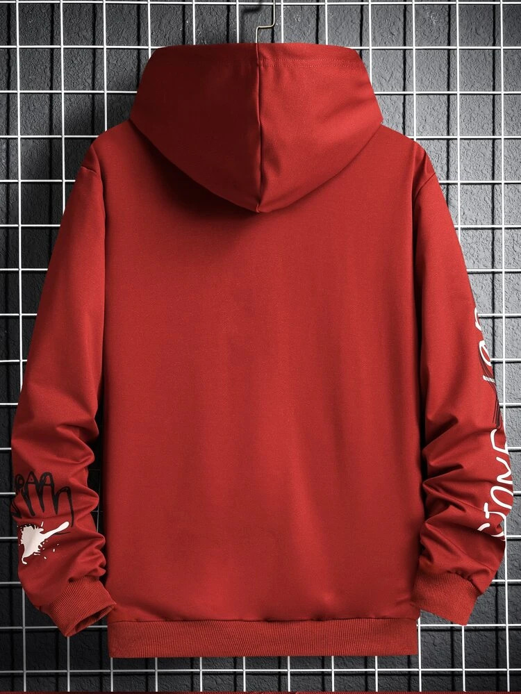 Fifth Avenue Printed Hoodie MIFT282 - Maroon