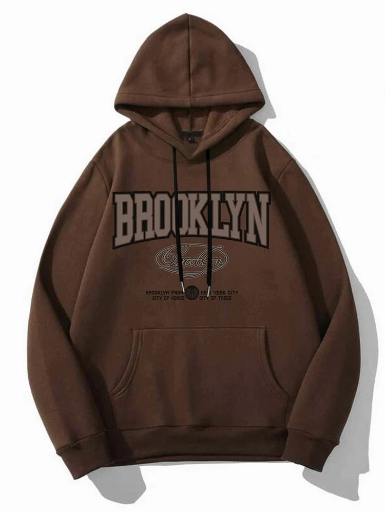 Fifth Avenue Printed Hoodie MIFT285 - Brown