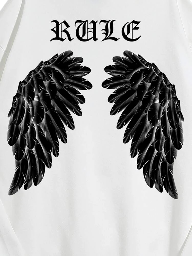 Fifth Avenue Front Back Printed Hoodie MIFT287 - White