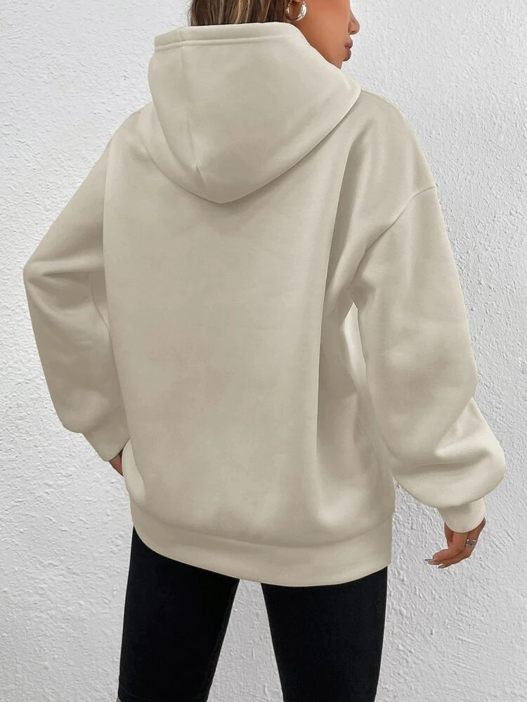 Fifth Avenue DIFT744 Brooklyn Print Hoodie - Cream